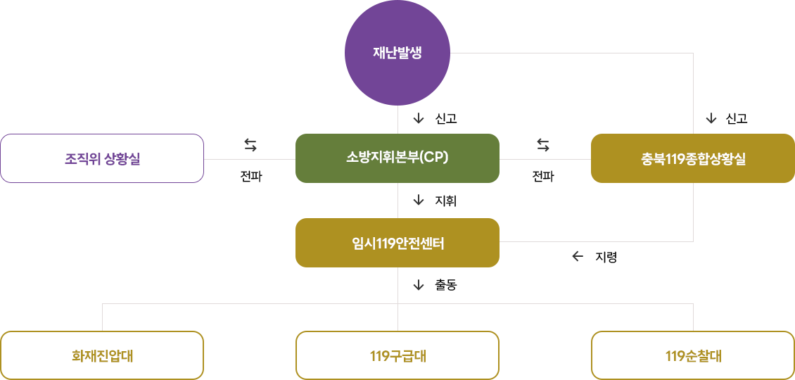灾难发生时的应对体系图 - 参考下方